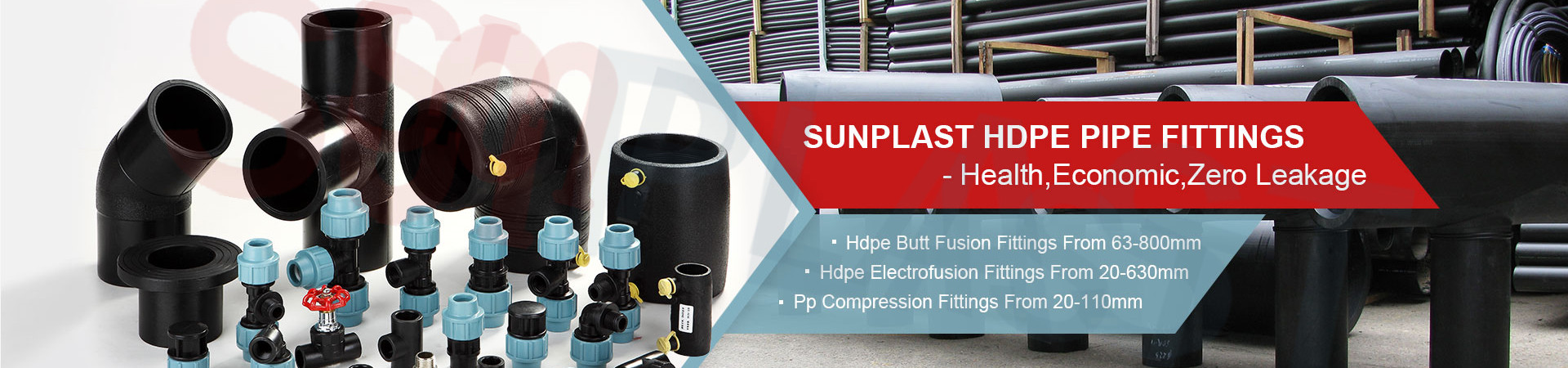 HDPE Butt Fusion 90-stopinjski komolec